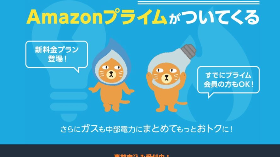 電力会社の新しい電気料金プランがお得!? 年会費4,900円のAmazonプライムがついてきます
