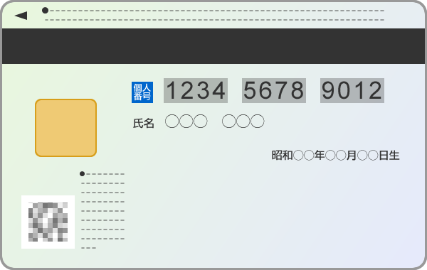 イラスト-マイナンバーカード裏
