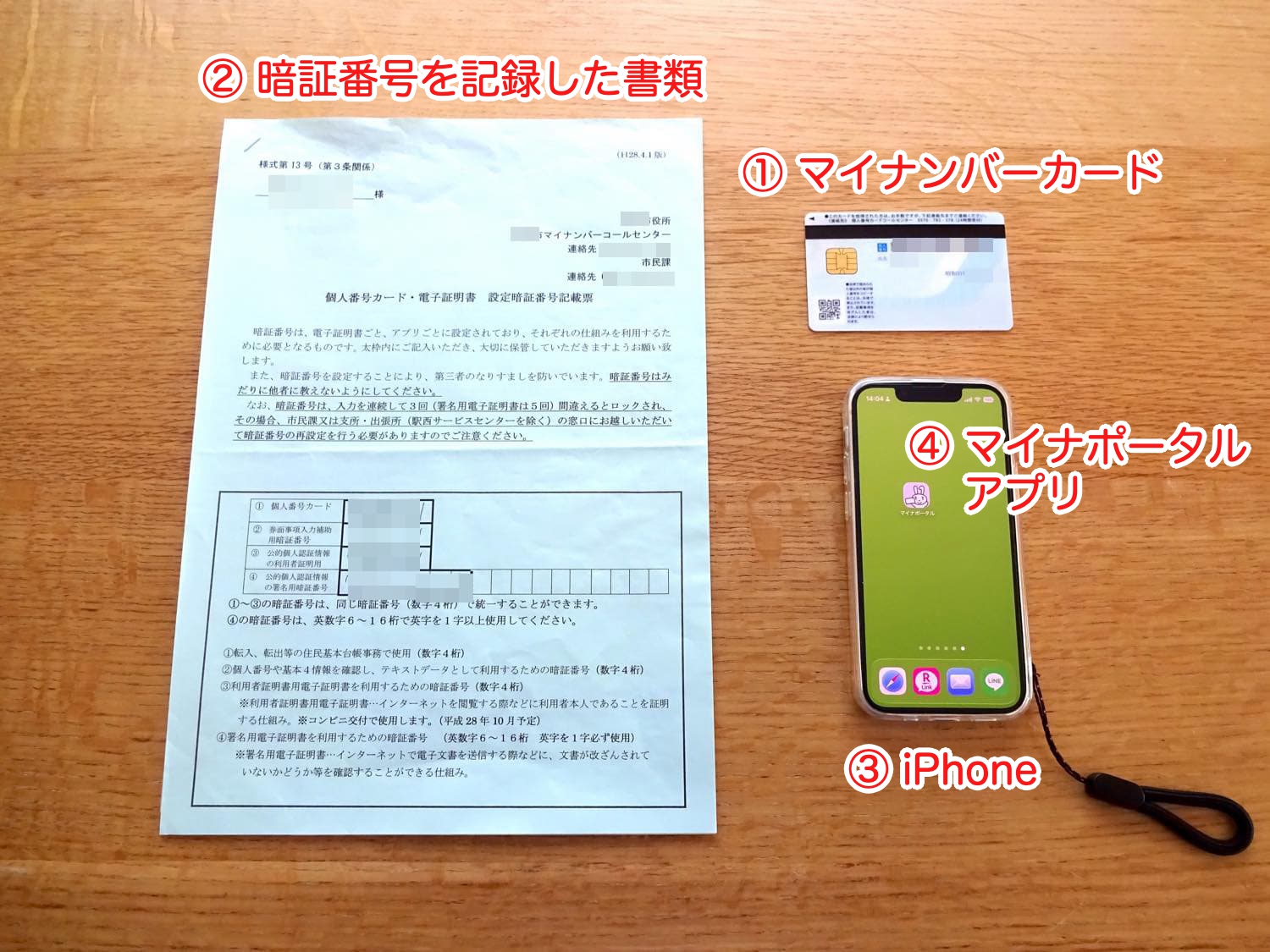 マイナンバーカードのiPhone登録準備